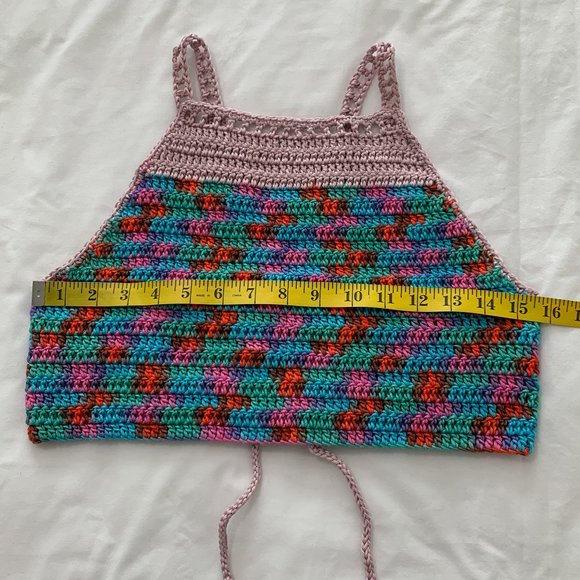 Handmade Women´s Crochet Top, Size M - Picture 9 of 10